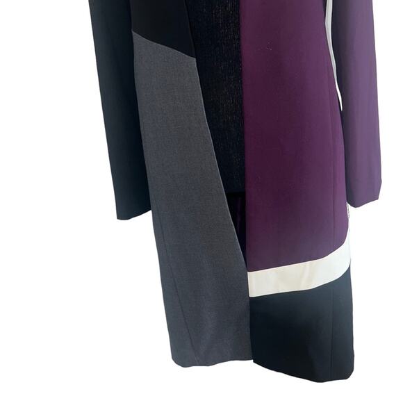 NWT $159 Calvin Klein Longline Color Block Topper Open Jacket Size 2 - Picture 6 of 12